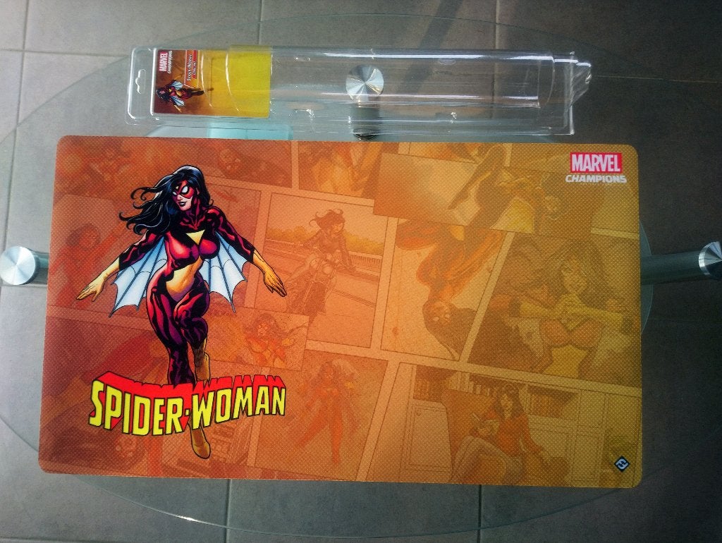Marvel Champions Spider-Woman Game Mat Tapis de Jeu FFG, Enlèvement ou Envoi, Neuf, Fantasy Flight Games