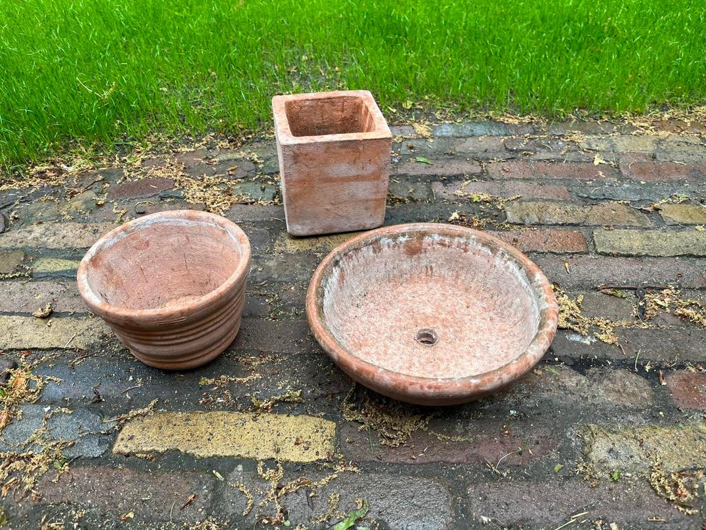 Originele Impruneta bloempotten, Ophalen, Zo goed als nieuw