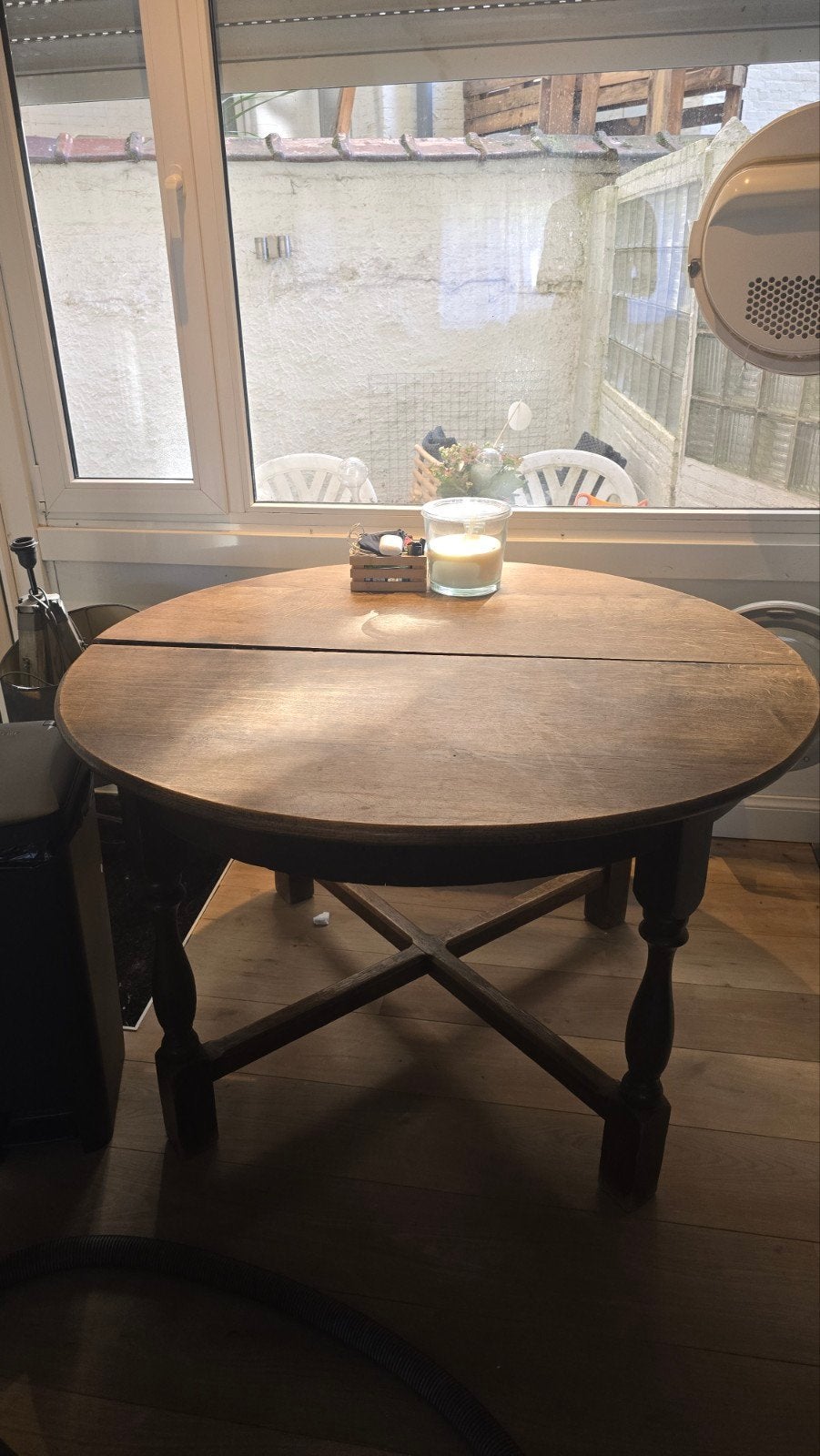 table à manger extensible ronde en bois, Maison & Meubles, 100 à 150 cm, Rond, Enlèvement, Utilisé