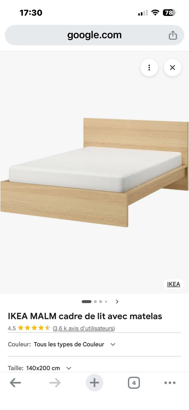 Cadre de lit + sommiers à lattes . Pas de matelas., Huis en Inrichting, Slaapkamer | Bedden, Ophalen, Overige kleuren, Tweepersoons