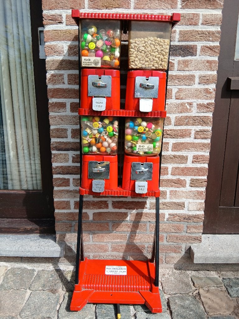 kauwgom automaat , inclusief verse pinda's en capsule toys, Euro, Enlèvement, Comme neuf