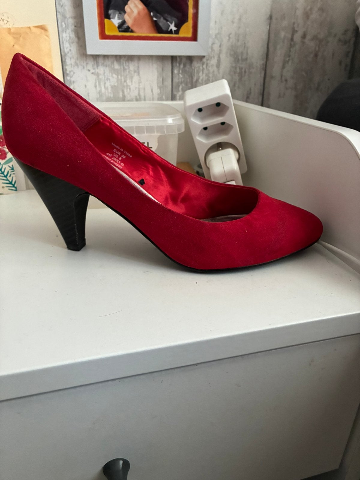 Escarpins rouge(39), Enlèvement, Comme neuf, Rouge, Escarpins