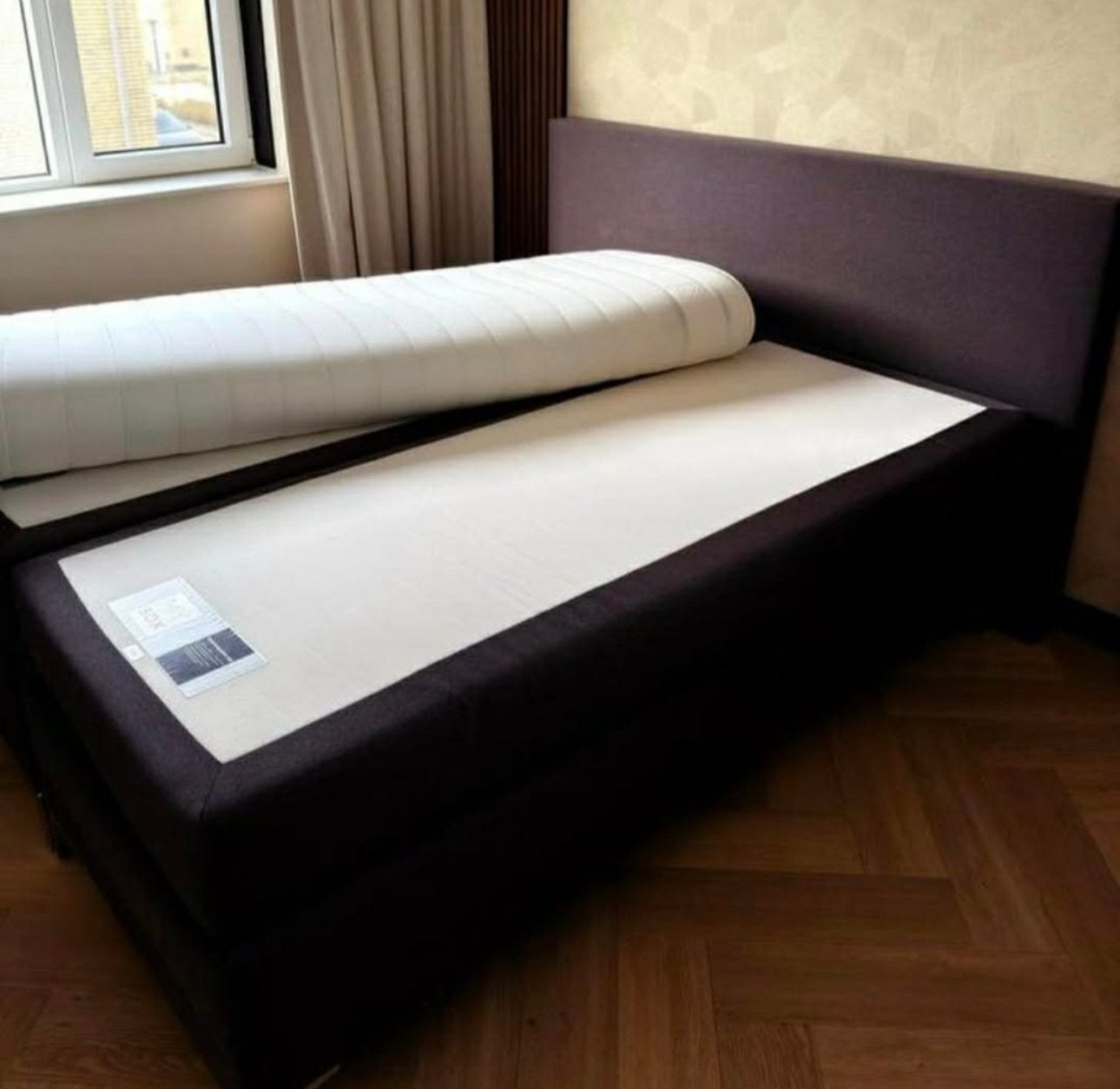 Boxspring bed met topper, Huis en Inrichting, Ophalen, Zo goed als nieuw, 200 cm