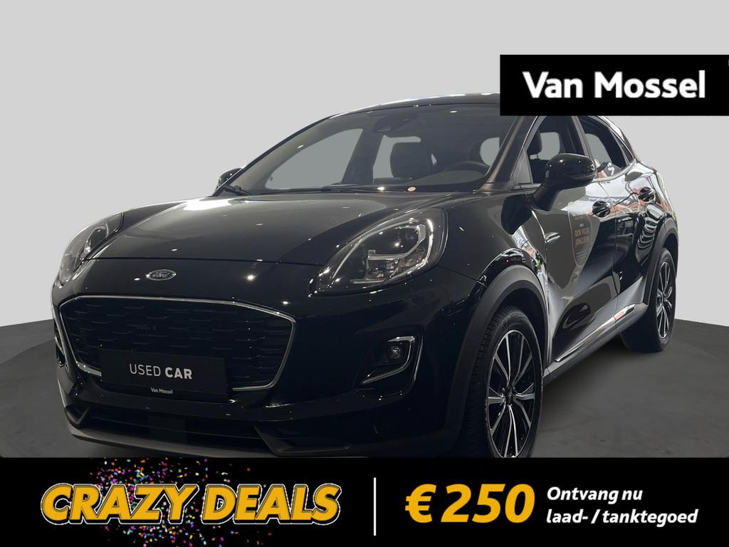 Ford Puma 1.0i Ecoboost MHEV 92kW Aut. Titanium X, Auto's, Ford, Stof, 1404 kg, Zwart, 5 zetels