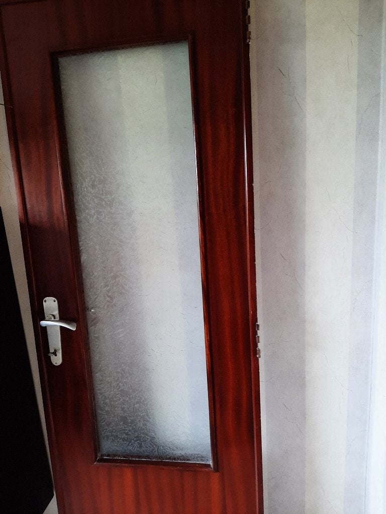 Deur met glas binnendeur met raam venster, Ophalen, Gebruikt, Minder dan 80 cm, Binnendeur