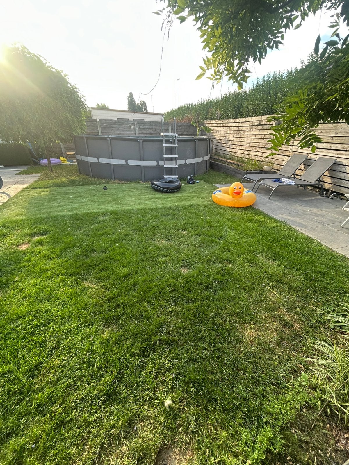 Zwembad intex ultra xtr diameter 550cm 133cm hoog, Tuin en Terras, Ophalen, Zo goed als nieuw