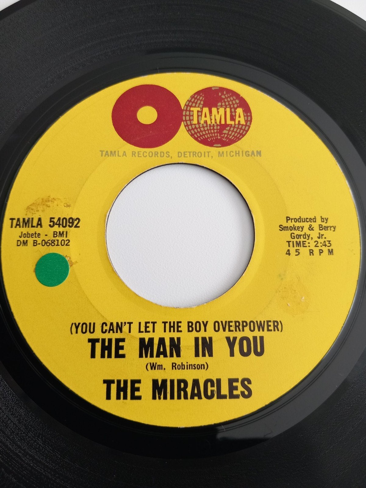 THE MIRACLES. THE MAN IN YOU. 60s Tamla USA 45T, Ophalen of Verzenden