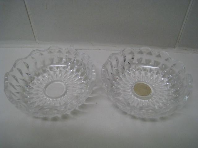 2 kristallen schoteltjes, H 3cm x diam 9cm, perfekte staat!!, Antiek en Kunst, Ophalen