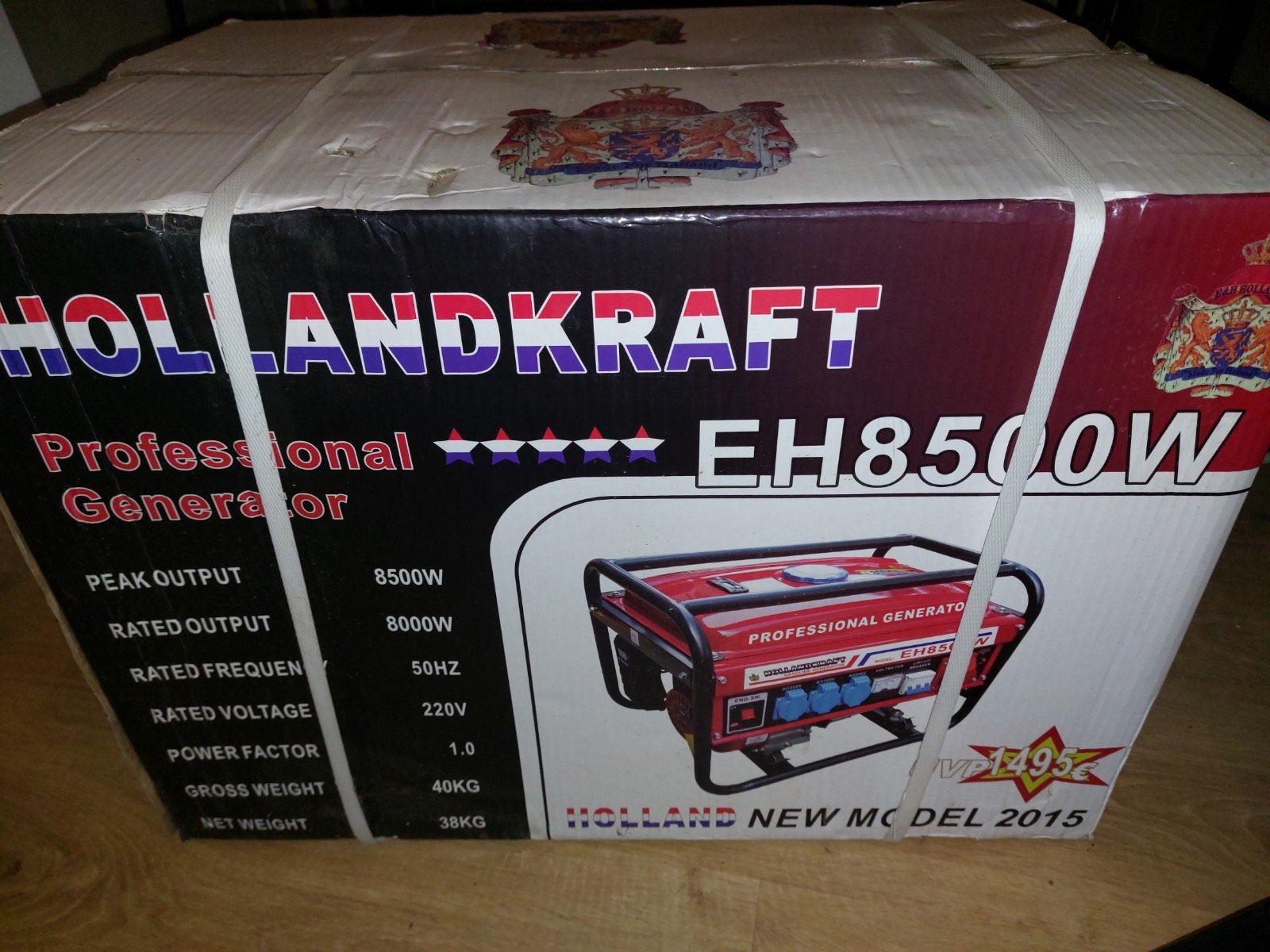 Generator NIEUW in de doos, Doe-het-zelf en Bouw, Ophalen, Nieuw, 5 tot 10 kVA, Elektrisch startend