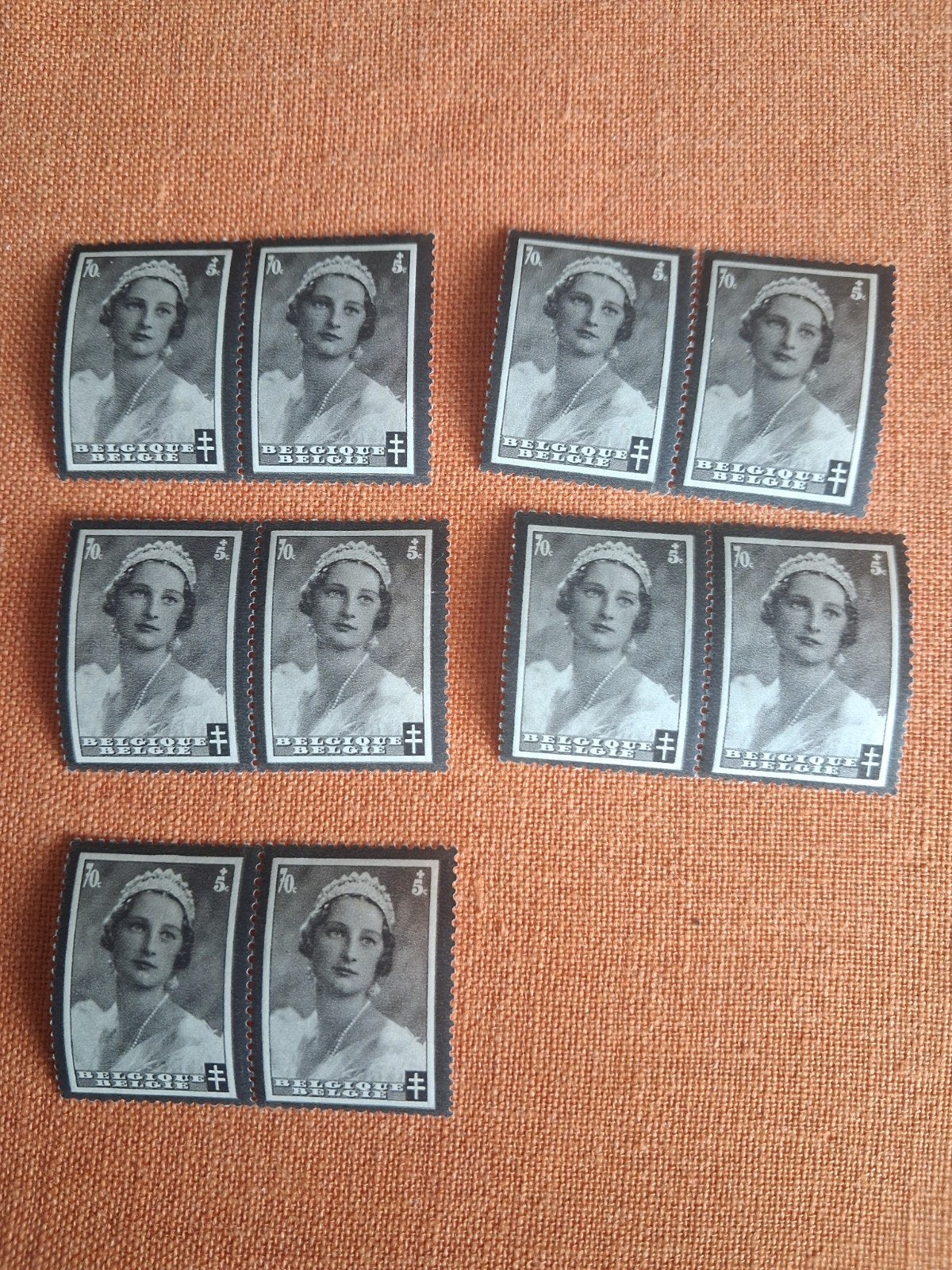1935 Timbre de deuil Reine Astrid COB 415, Timbres & Monnaies, Enlèvement ou Envoi