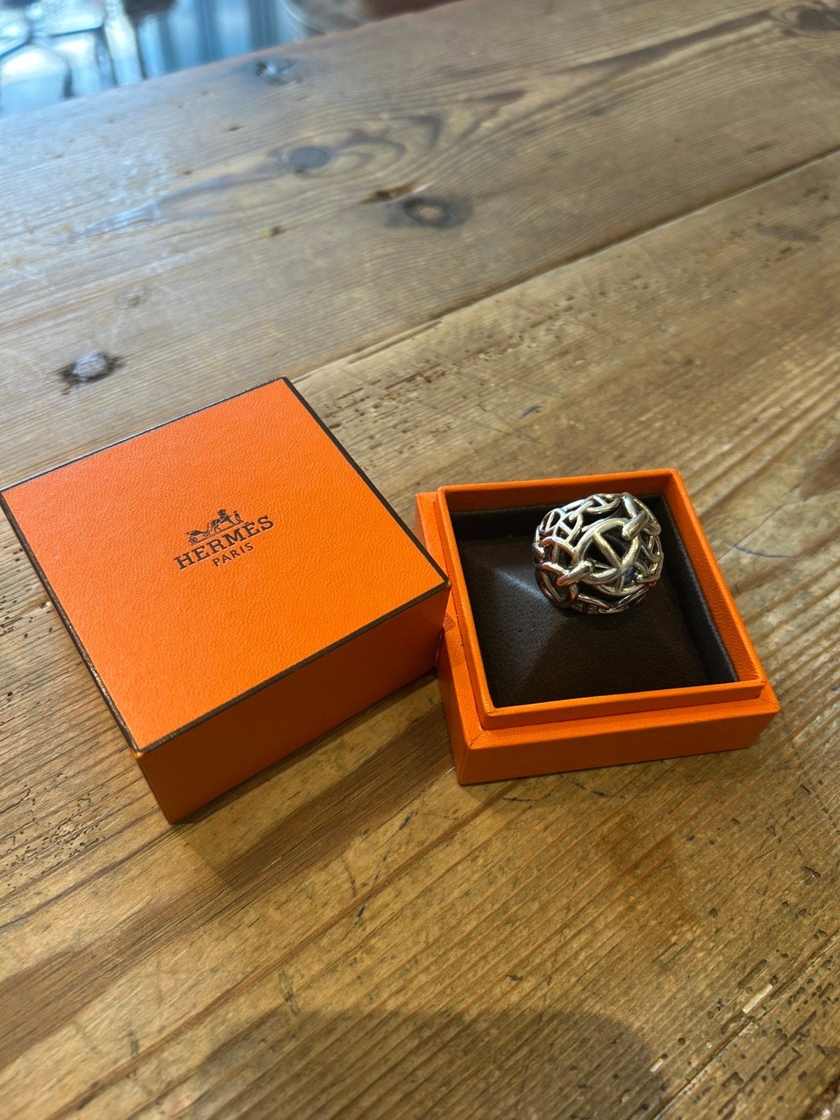 Hermes ring chain d’ancre enchainee, Bijoux, Sacs & Beauté, Comme neuf, Enlèvement, Femme, Argent