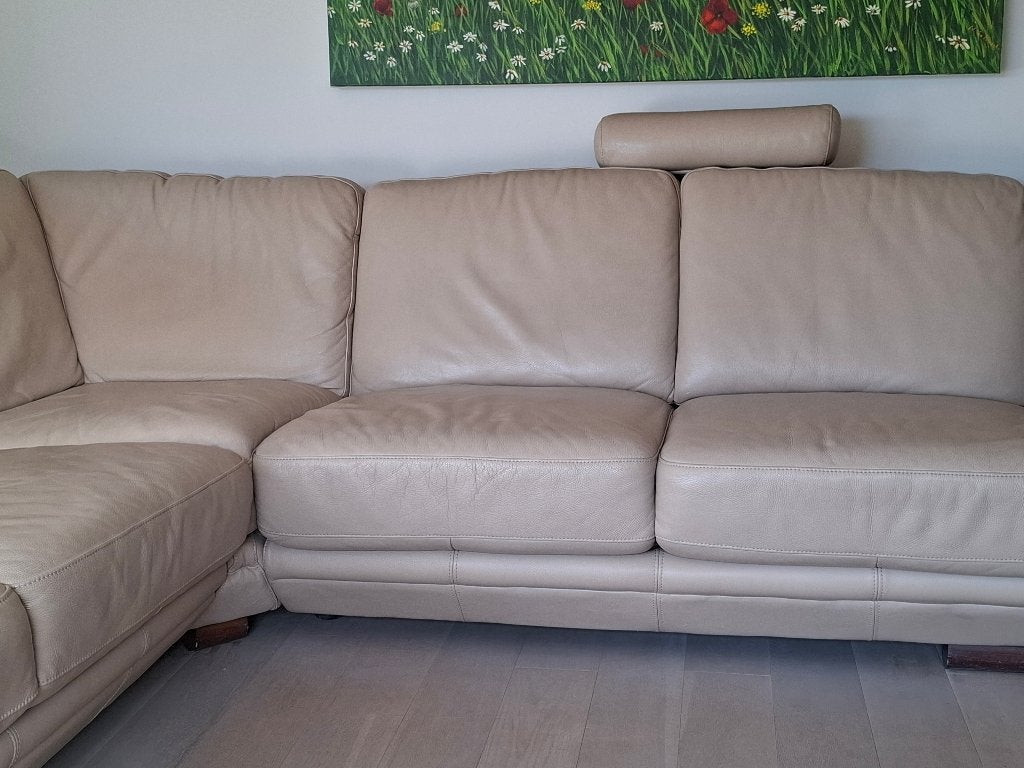 Hoekzetel, Huis en Inrichting, Ophalen, Gebruikt, Leer, Neutraal