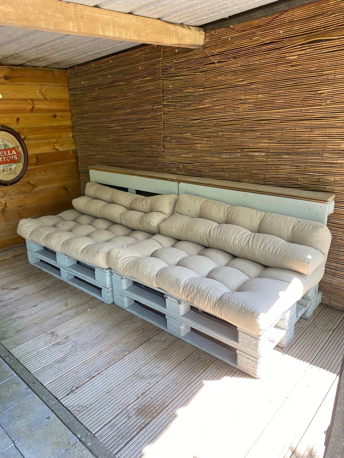 Ensemble de palettes + coussins, Enlèvement, Utilisé