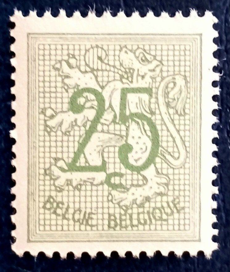 Heraldische leeuw 1368b lichtgroen MNH ** - ZELDZAAM Kost 27, Verzenden, Orginele gom, Postfris, Postfris