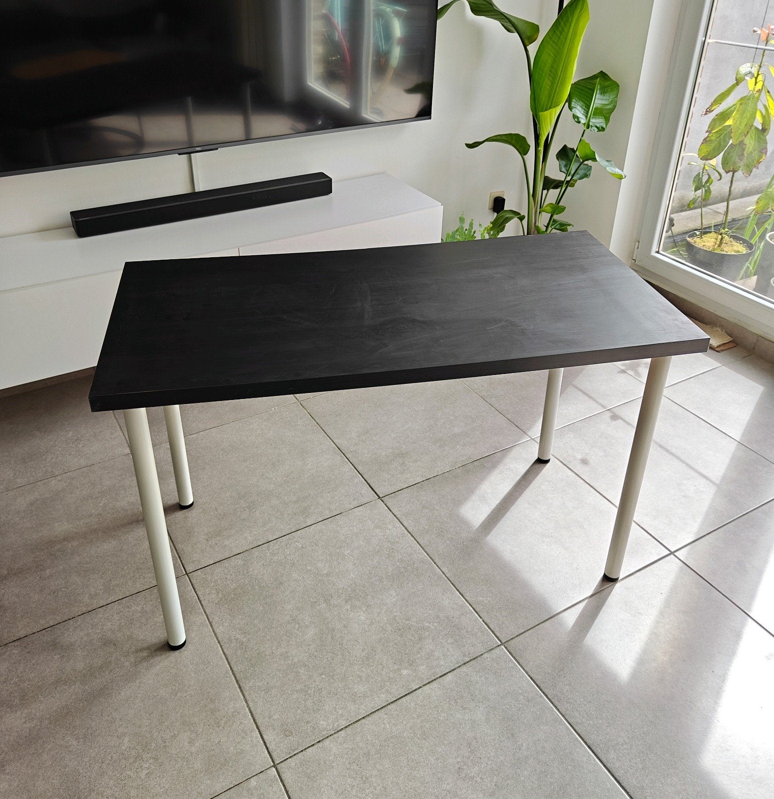 IKEA bureau 120x60 zwart/wit, Huis en Inrichting, Ophalen, IKEA, Zwart
