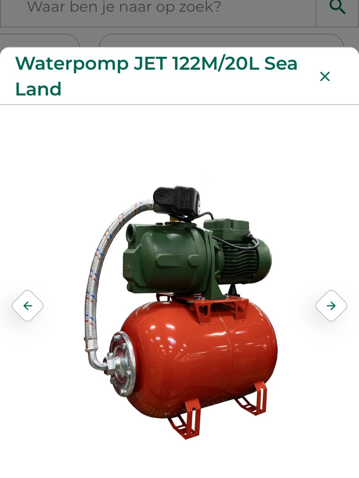 Sealand waterpomp Bergeningspomp, Tuin en Terras, Waterpompen, Ophalen, Zo goed als nieuw