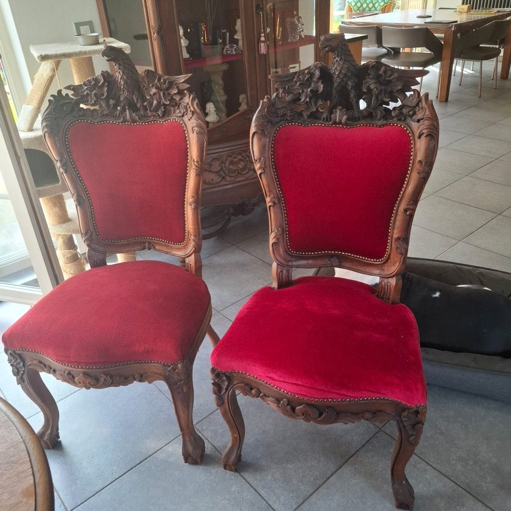 6-delige set antieke Lodewijk XV-stijl stoelen, Enlèvement
