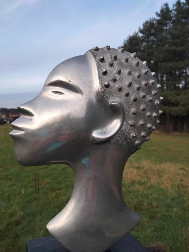 Brocante beeld Art Deco tribal, Overige onderwerpen, Art deco, Ophalen of Verzenden, 20 - 50 cm