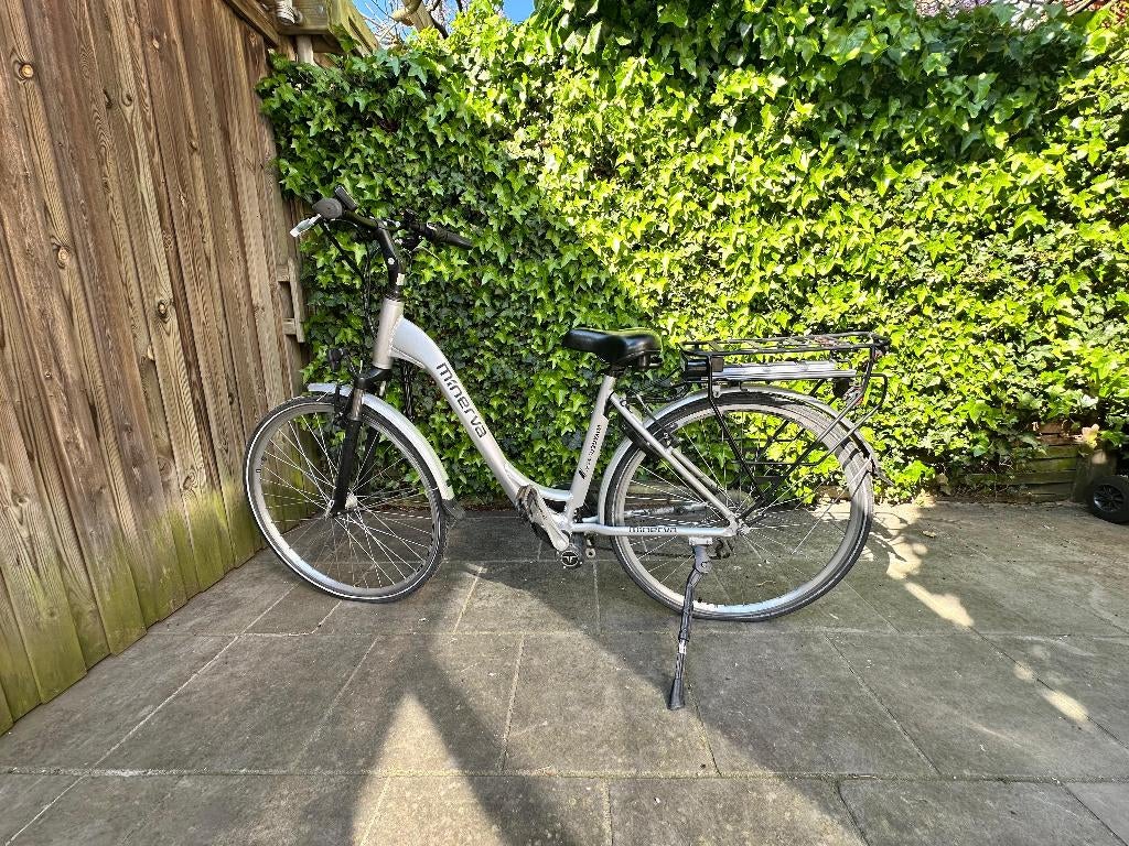Electrische damesfiets Minerva, Fietsen en Brommers, Fietsen | Dames | Damesfietsen, Gebruikt, Velgrem, Versnellingen, Minder dan 47 cm