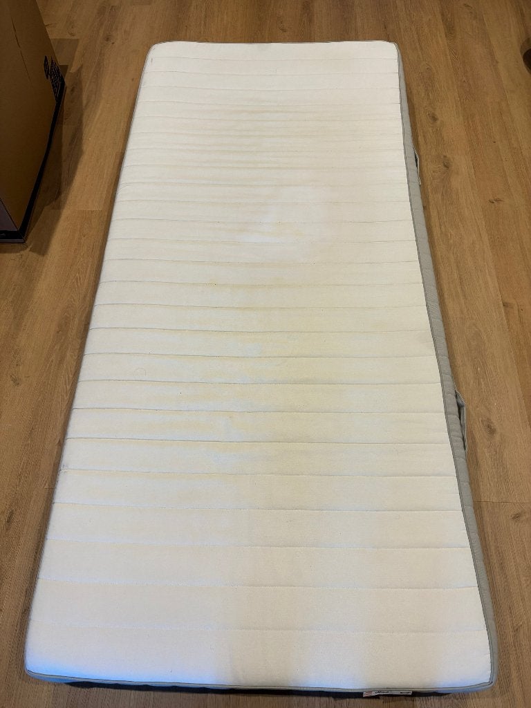 Matelas IKEA HAFSLO 90x200 cm – Ferme – Beige, 90 cm, Matelas, Une personne, Enlèvement