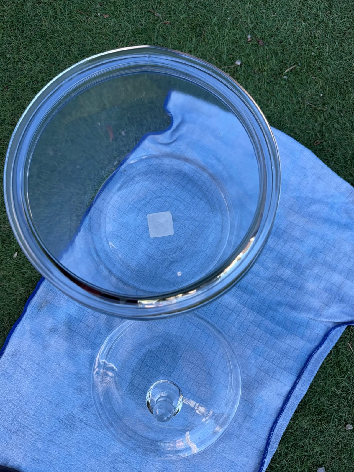 Mooie grote glazen voorraadpot met deksel, Ophalen, Zo goed als nieuw, Glas, Met deksel