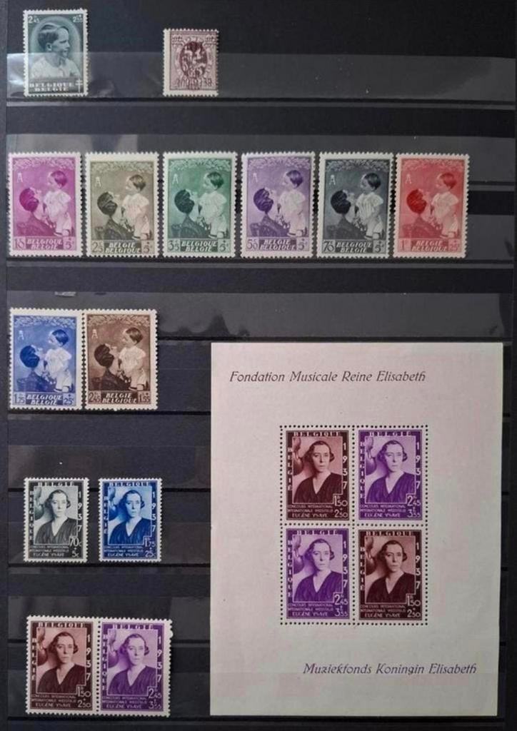 Belgique : COB 446/465 ** Année complète 1937., Sans timbre, Neuf, Enlèvement ou Envoi, Non oblitéré