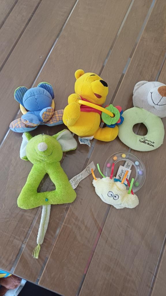 Lot de 5 pièces - hochets - bébés - Disney - Taf Toys, Enlèvement ou Envoi, Utilisé, Hochet, Sonore
