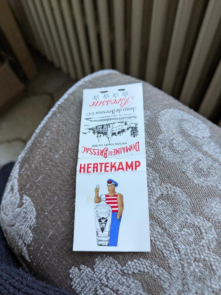 Hertekamp, Verzamelen, Ophalen of Verzenden, Gebruikt, Luciferdoosjes of -merken