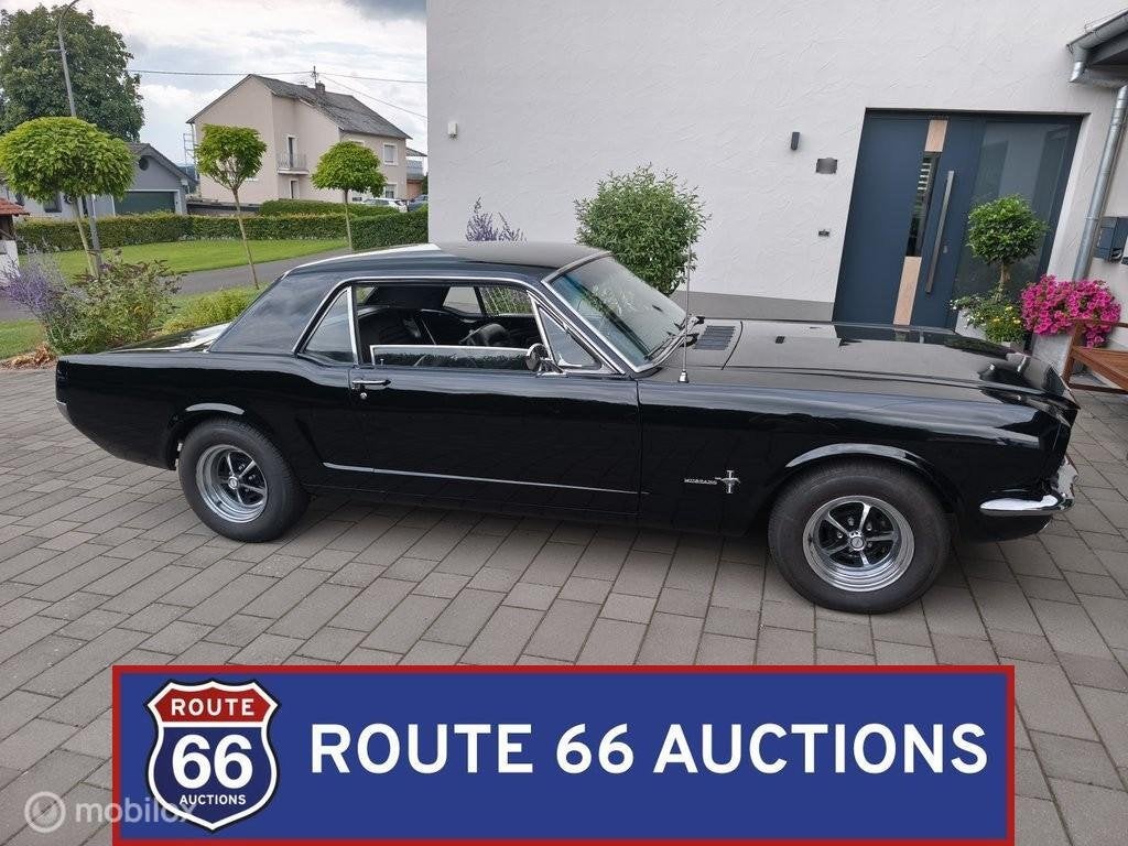 Ford Mustang Hardtop 289 V8 | 1965 | Route 66 Auctions, Zwart, Bedrijf, Handgeschakeld, Overige carrosserie