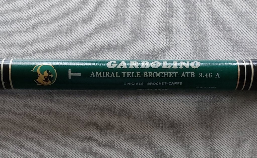 Canne à pèche CARBOLINO AMIRAL TELE BROCHET ATB, Sports nautiques & Bateaux, Enlèvement, Moulinet