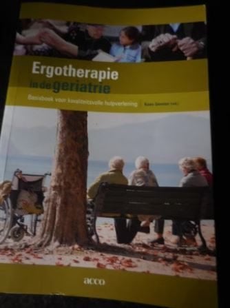 boek : ergotherapie in de geriatrie, Boeken, Schoolboeken, Ophalen of Verzenden, Gelezen, Overige niveaus, Overige vakken