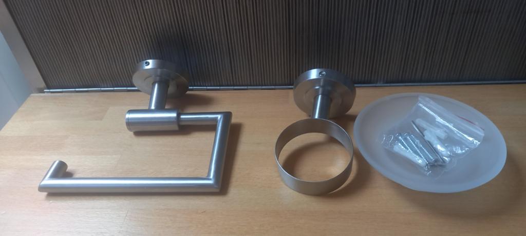 Zeephouder en WCrolhouder in roestvrij staal, Bricolage & Construction, Sanitaire, Neuf, Lavabo, Inox, Enlèvement ou Envoi
