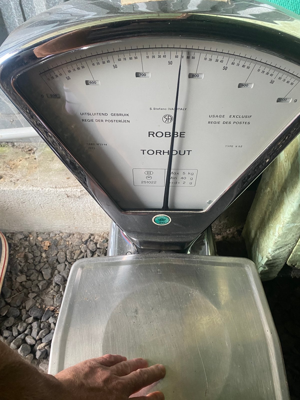 Weegschaal (inox) in perfecte staat, Ophalen, Gebruikt