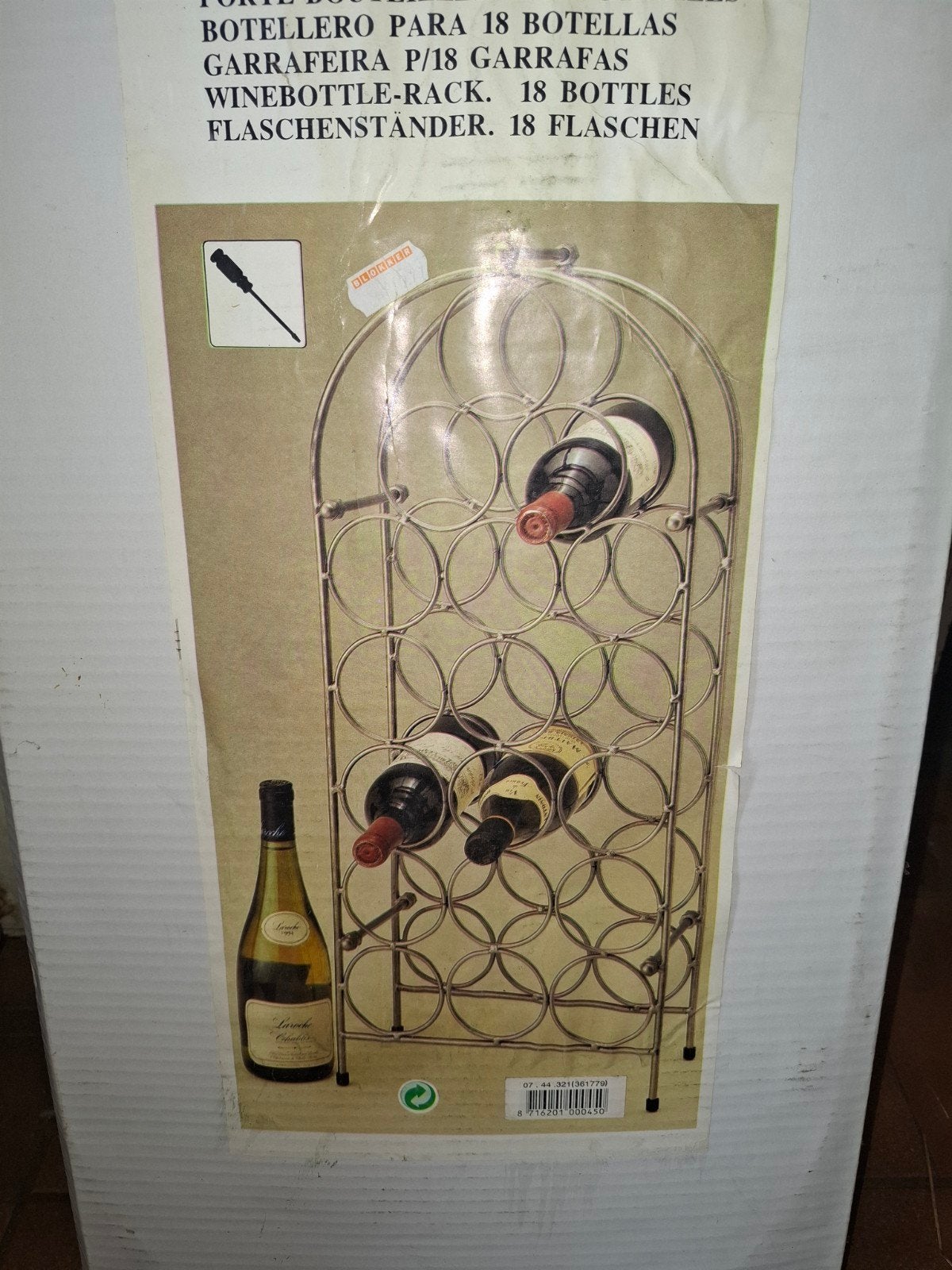 Porte-bouteilles, Enlèvement, Neuf, Métal, 15 à 25 bouteilles