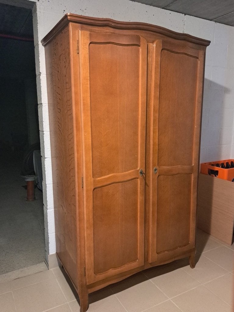 Ancienne garde-robe 2 portes en bois, Avec porte(s), Utilisé, 50 à 100 cm, 50 à 75 cm