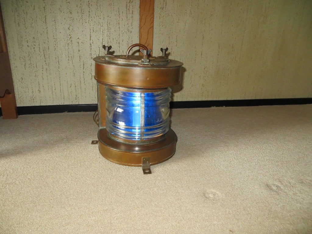 koperen scheepslamp, Ophalen