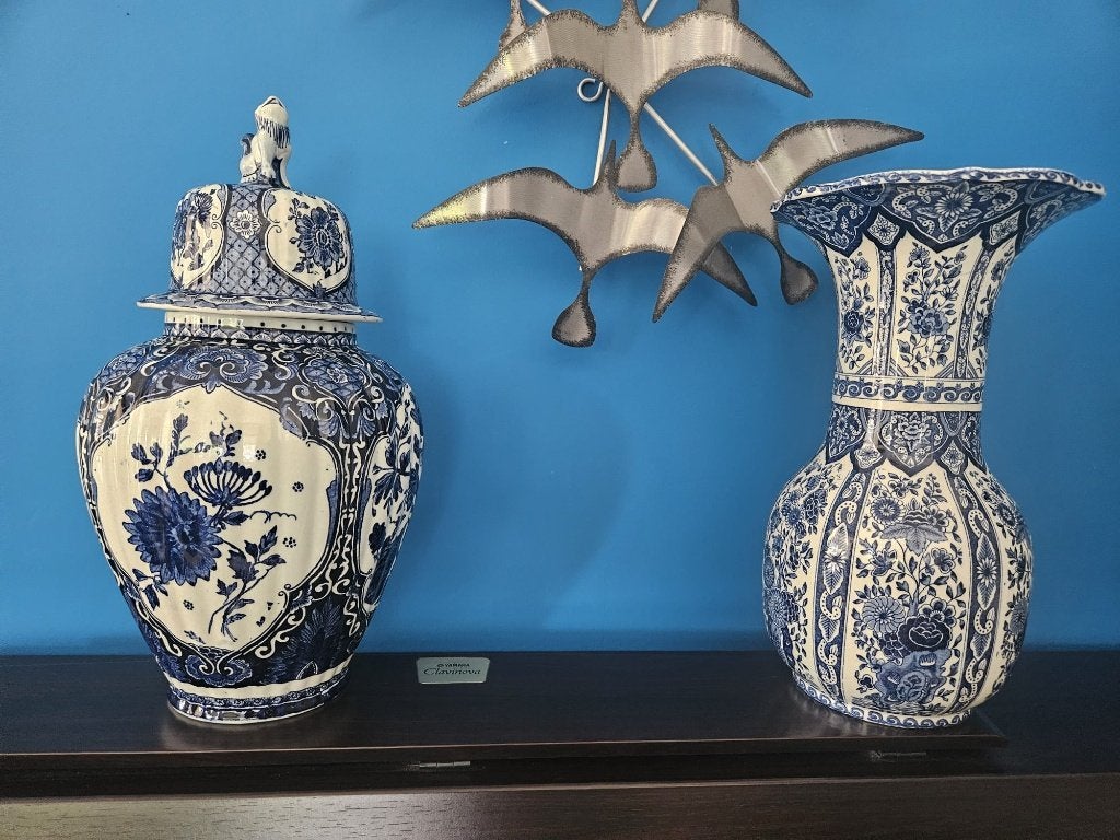 2 Delfts Blauwe Vazen Royal Sphinx, Ophalen