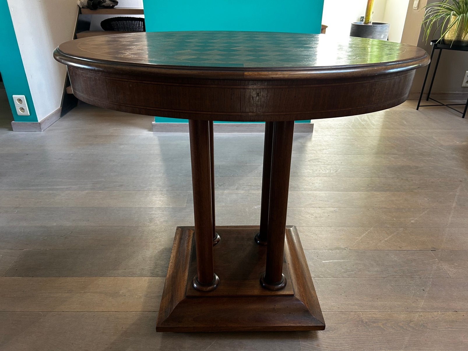 Art Deco houten ovalen bijzettafel - Gebroeders De Coene, Antiek en Kunst, Ophalen