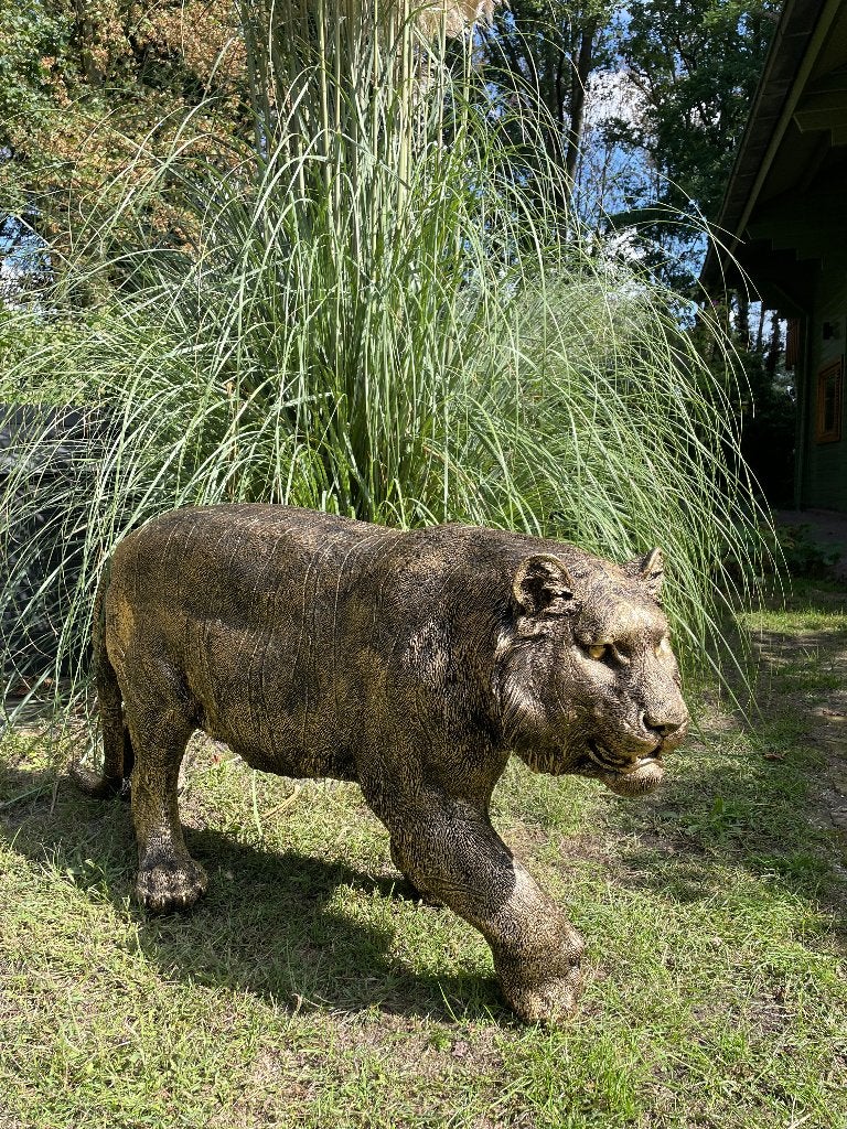 Statue de jardin de tigre, jardin, zoo, 140 cm, Enlèvement, Neuf, Synthétique, Animal