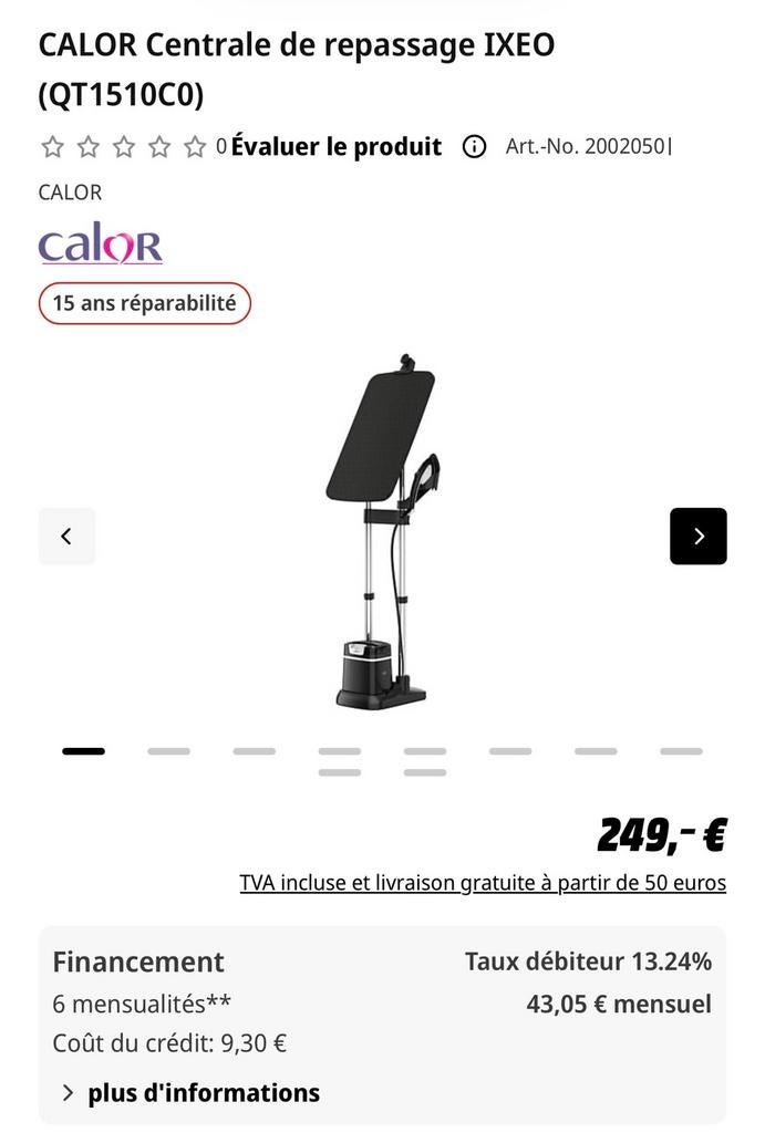 CALOR Centrale de repassage IXEO !!NEUF JAMAIS UTILISÉ!!, Enlèvement, Comme neuf