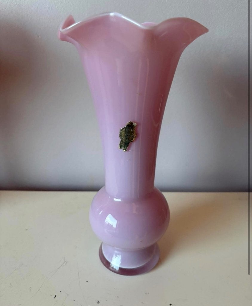 Vintage Opaline vaas, Antiek en Kunst, Antiek | Vazen, Ophalen of Verzenden