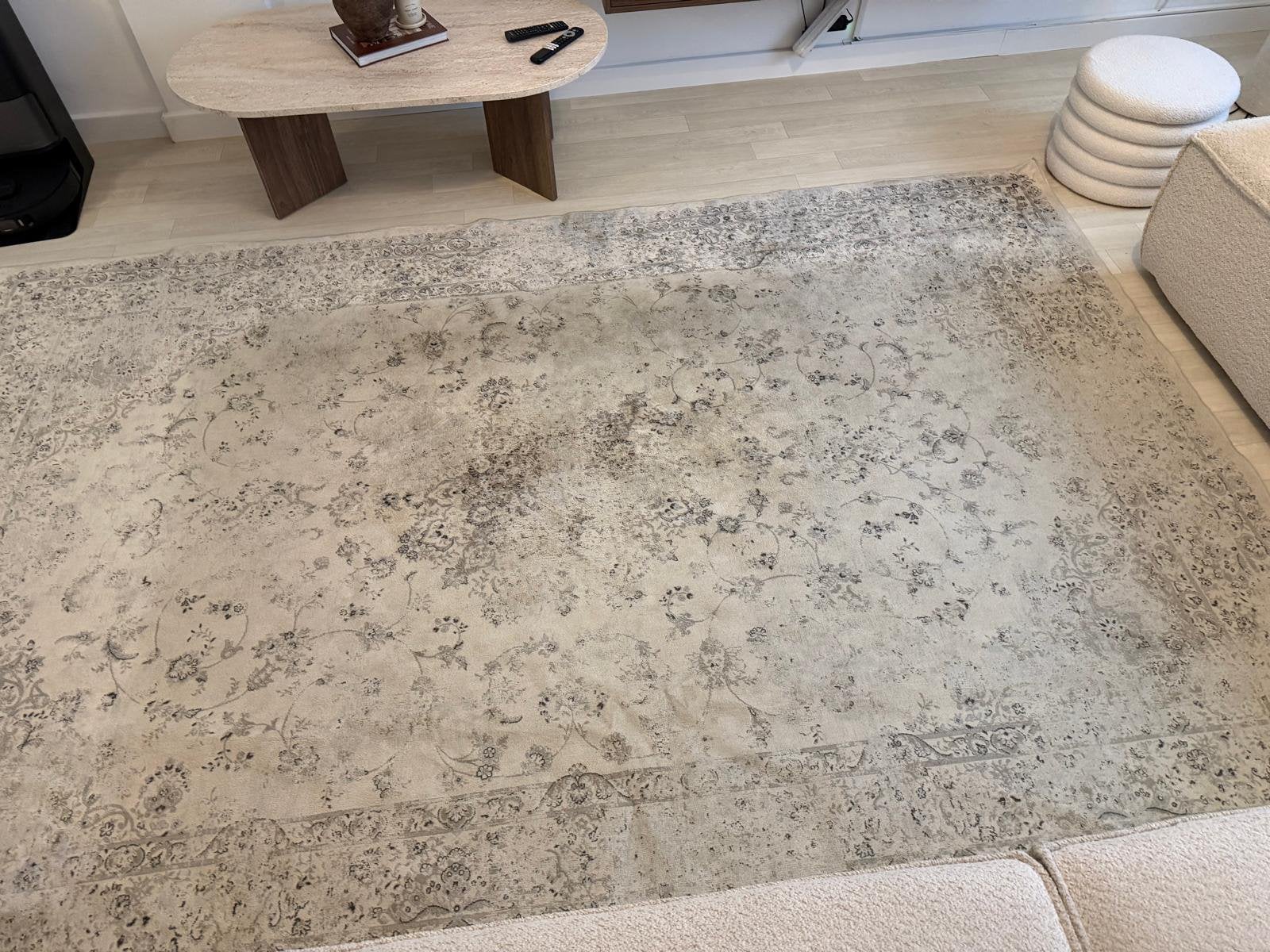 Tapis effet vintage Zara home, Maison & Meubles, Enlèvement, Comme neuf, Beige