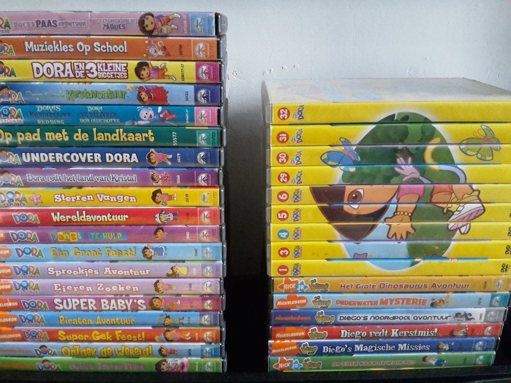DVD’s van Dora en Diego, prima staat, titels op aanvraag, Cd's en Dvd's, Dvd's | Kinderen en Jeugd, Alle leeftijden, Tv-serie
