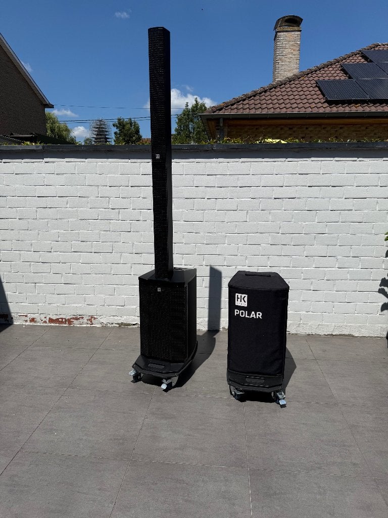 HK Audio Polar 12 speakers - set 2 stuks (+wielplaat & hoes), Speakerset, Zo goed als nieuw, Bluetooth, Ophalen
