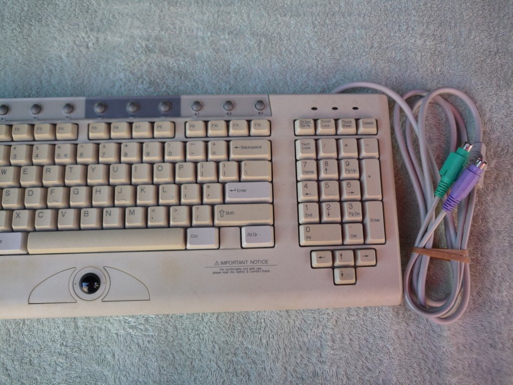 Compaq clavier avec trackball pour rack 19 pouces, Enlèvement ou Envoi, Utilisé, Qwerty, COMPAQ