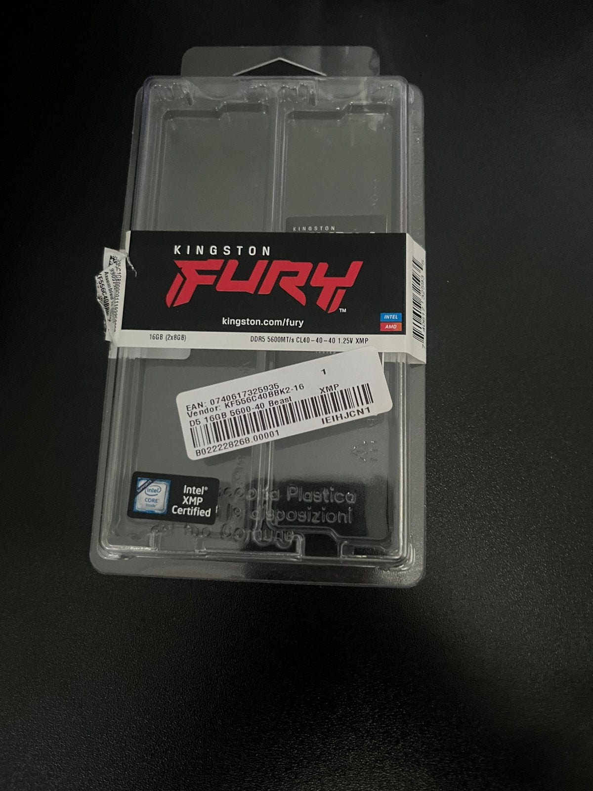 Kingston furry 16gb ddr5, Informatique & Logiciels, Enlèvement, Comme neuf, DDR5
