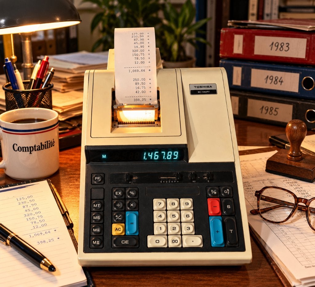 Calculatrice vintage Toshiba BC-1282PV – 1979, Collections, Enlèvement ou Envoi, Ordinateurs et Machines à calculer