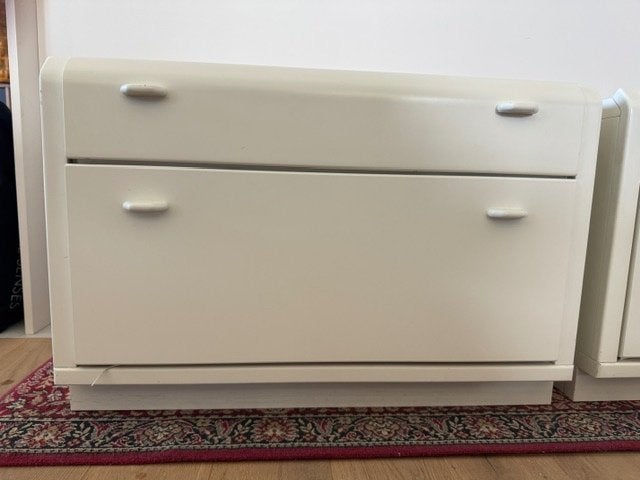 Hulsta bedkastjes wit, D 40cm, Br 70cm en H n45cm, Moins de 55 cm, 65 cm ou plus, Enlèvement, Utilisé