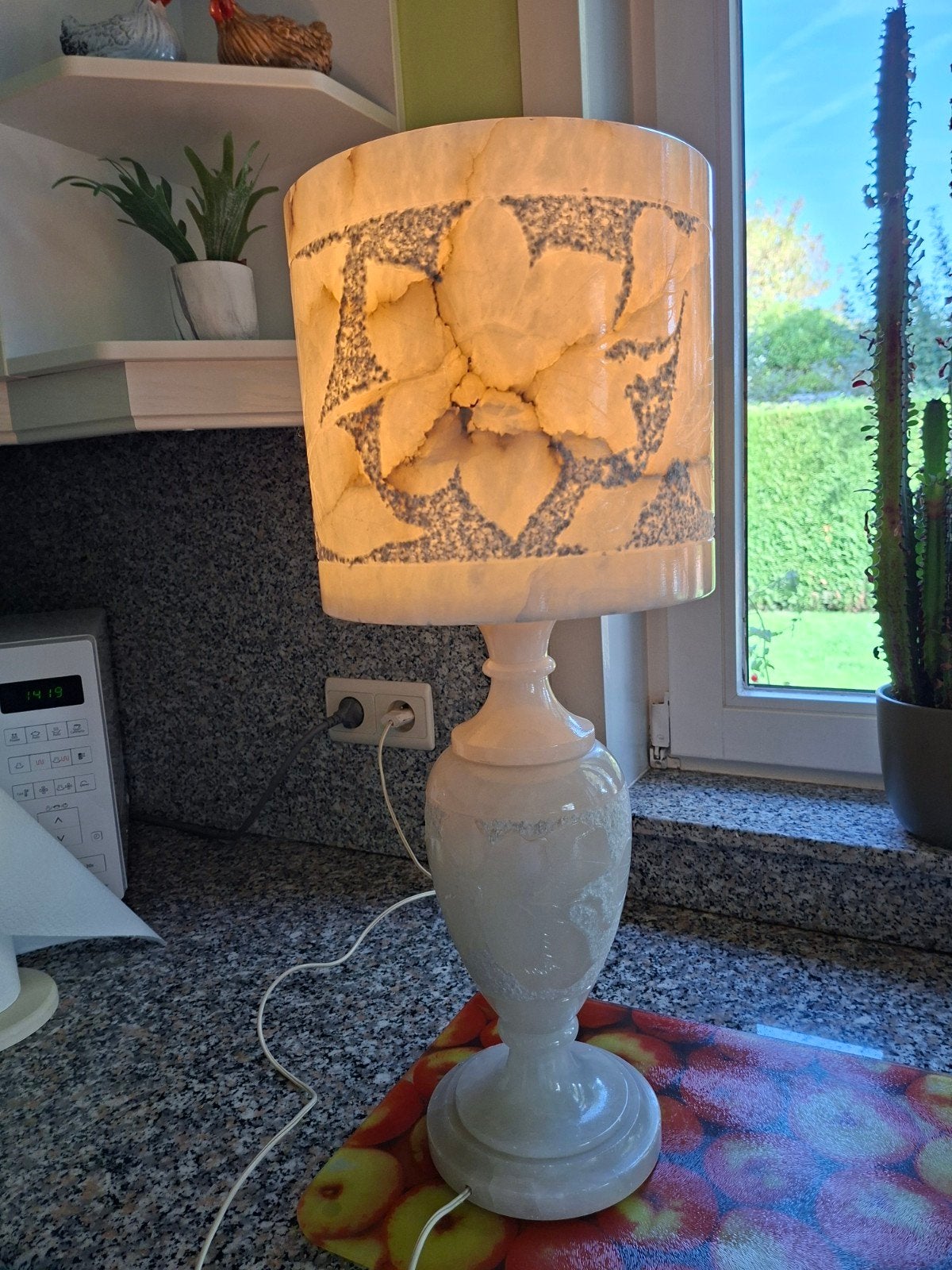 vintage marmere lamp,de jaren 60,70.Italiaans, Ophalen, Vintage