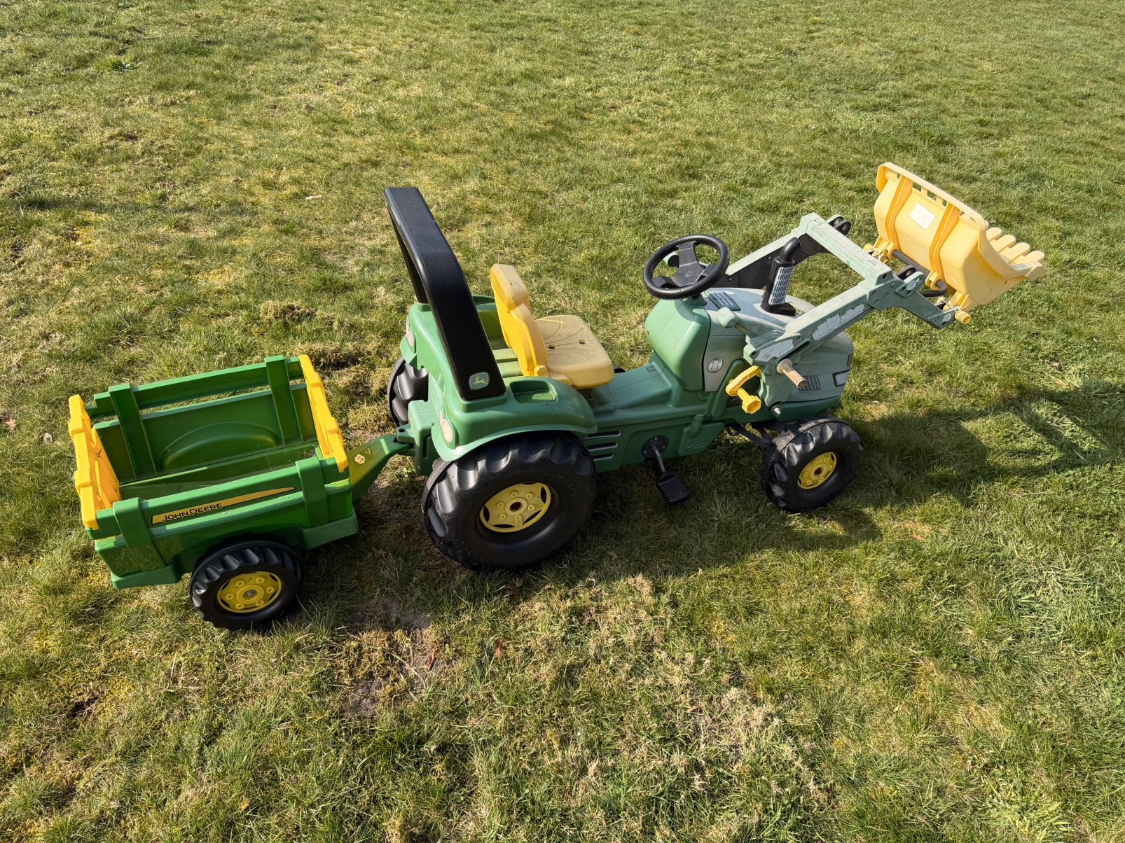 John Deere Tractor met aanhangwagen, Kinderen en Baby's, Ophalen, Gebruikt, Overige merken, Met kar of aanhanger